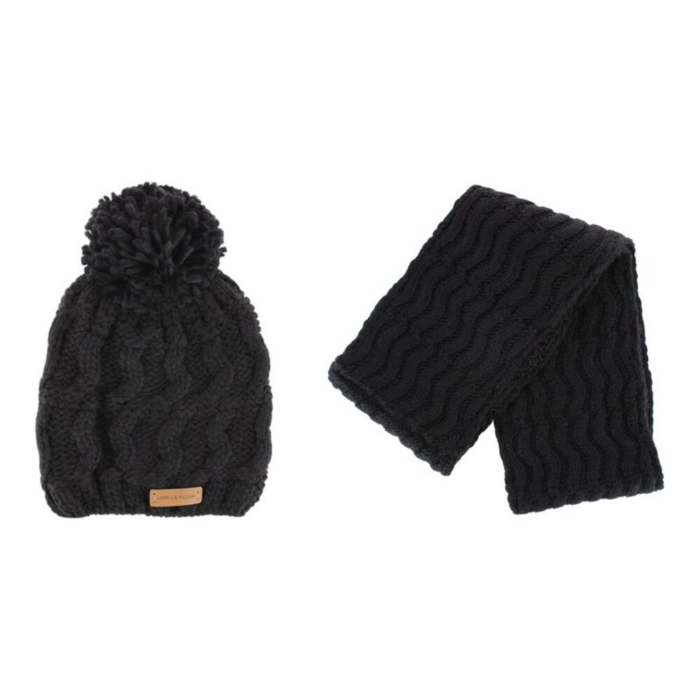Angela & William Women's Wool Blend Beanie and Scarf Set